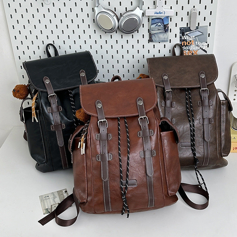 Mode Casual Grande capacité Retro Trendy Outdoor Sac à dos pour hommes