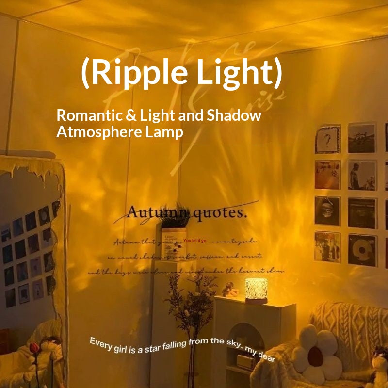 LED eau Ripple Ambient petite lumière de nuit romantique haute apparence Couples lampe de bureau