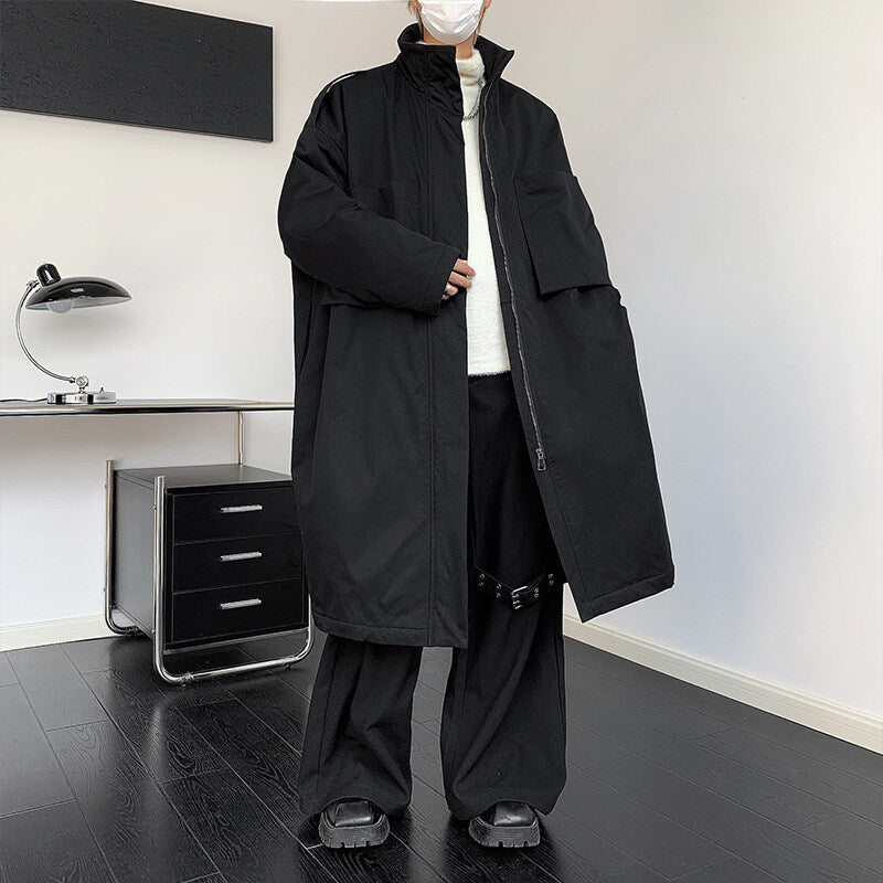 Homme Long En dessous de la cheville Coton rembourré Coat Yohji Yamamoto Style