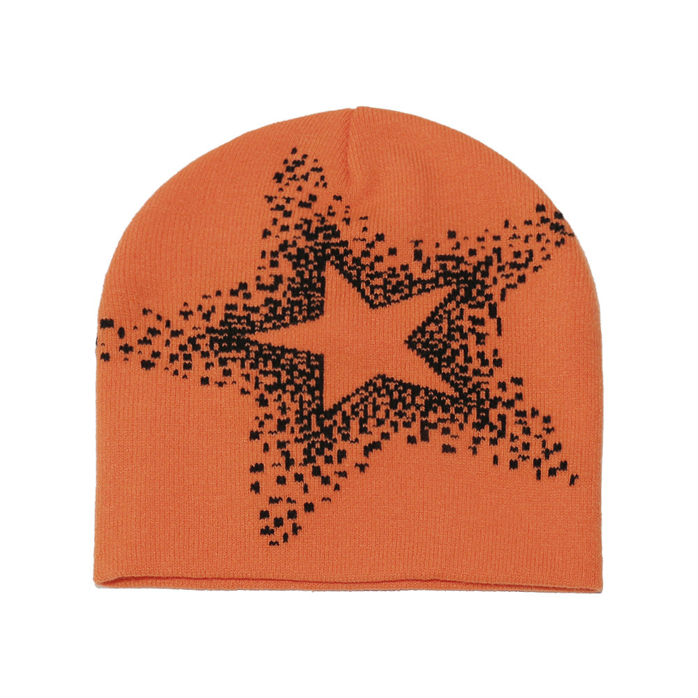 American Street Y2K Star Woolen Hat pour l'automne Et l'hiver