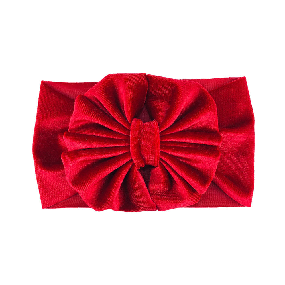 Haut bandeau surdimensionné Gold Velvet Bow