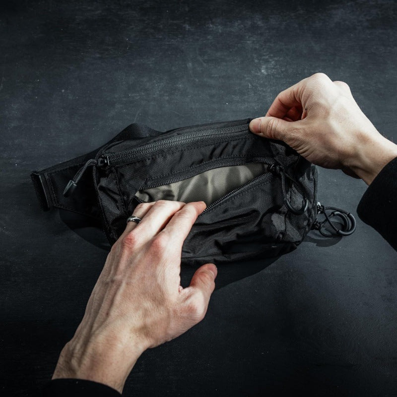 Multifonctionnel Double couche Portable Tactical Waist Pack Nylon imperméable Ceinture réglable