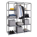 Armoire non tissée 4 couches 10 grilles 130 X 45 X 167cm - Gris