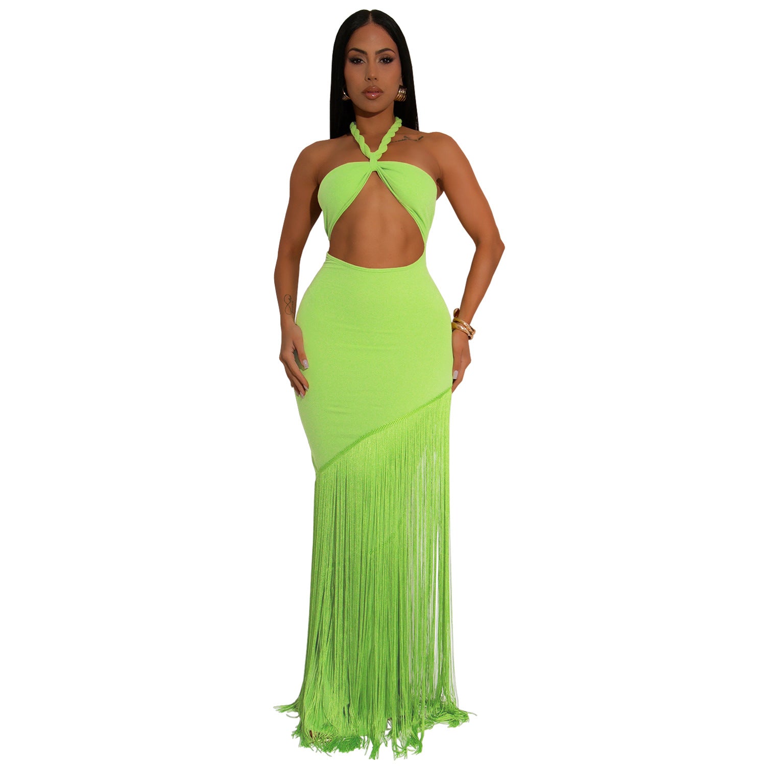 Robe de haut de tube de pointage en tassel d'été