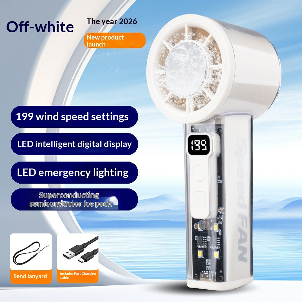Mini ventilateur portatif haute vitesse avec affichage numérique de refroidissement à glace portable pour l'extérieur et des