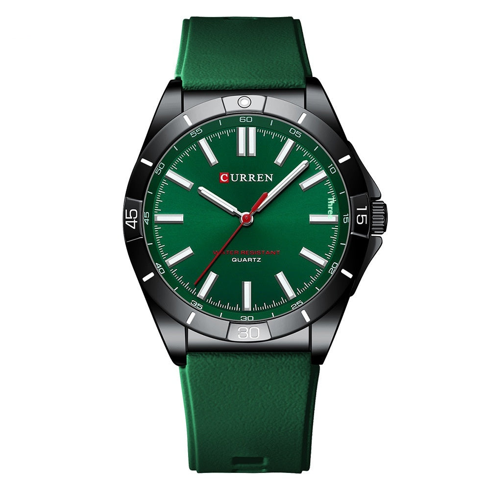 Simple Unisex ronde Silicone-bande montres étanches