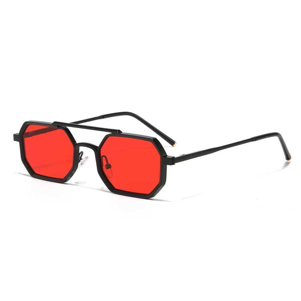 Lunettes de soleil polygonales pour petit cadre en métal Universal