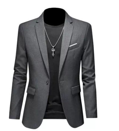 Hommes Formel porter Coréen-Style Slim-Fit Blazer Veste de costume unique