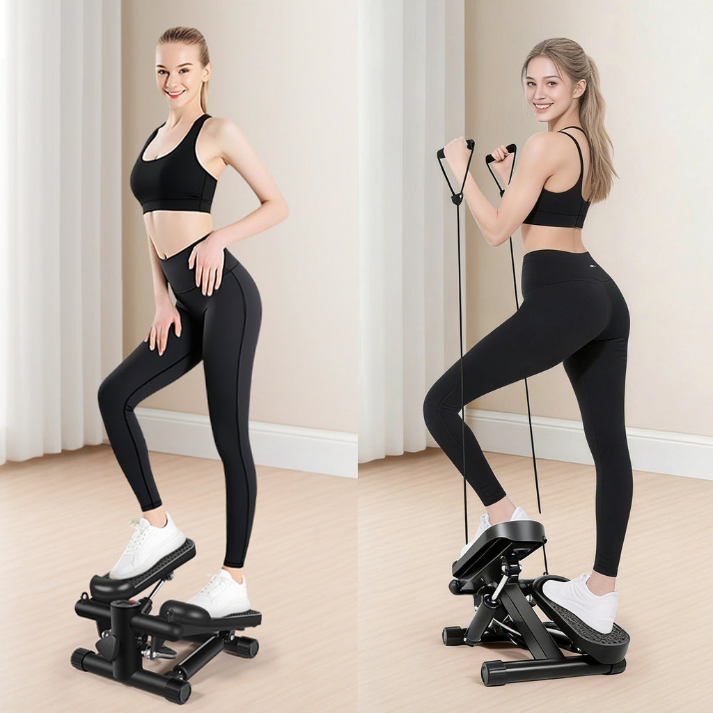Mini étape d'exercice avec bandes de résistance Et l'équipement de fitness à domicile de moniteur LCD
