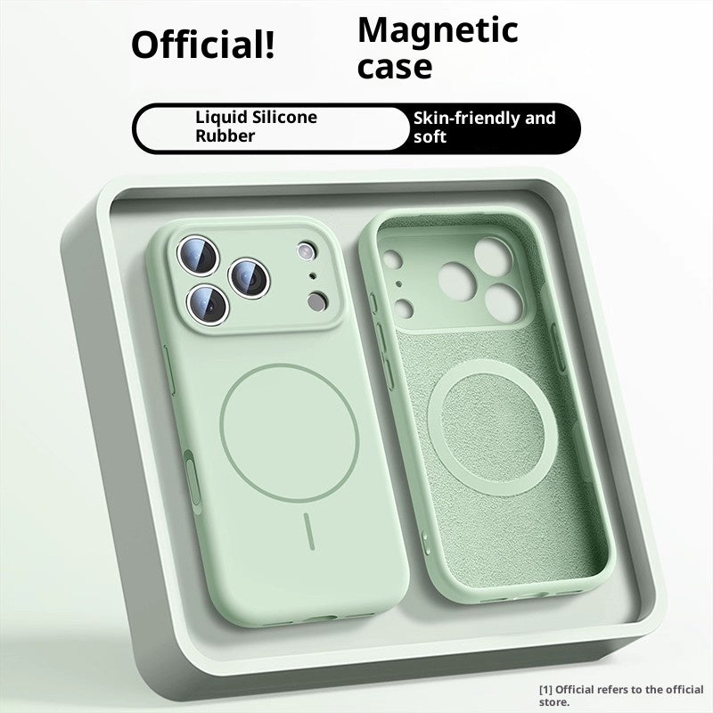 Applicable à 17 Fine Circle Magnetic Phone Case Silicone liquide