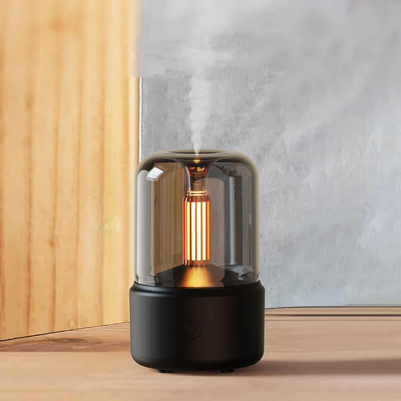 Ambiance lumière humidificateur bougie lumière Aroma Diffuseur portable 120ml USB électrique Hum