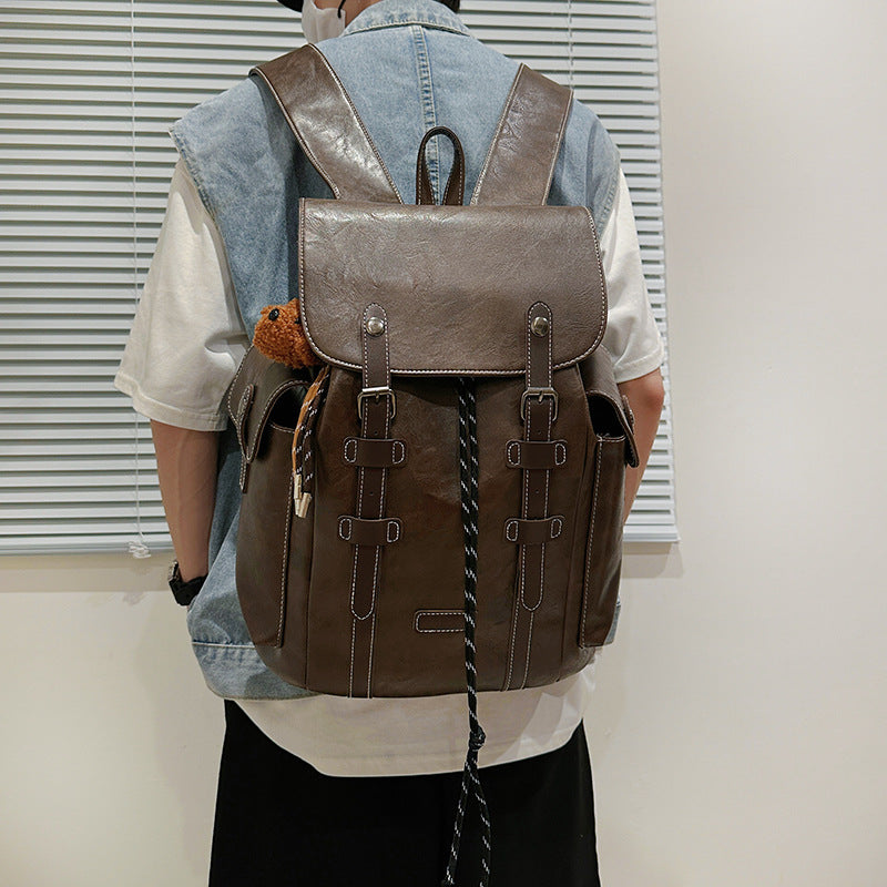 Mode Casual Grande capacité Retro Trendy Outdoor Sac à dos pour hommes