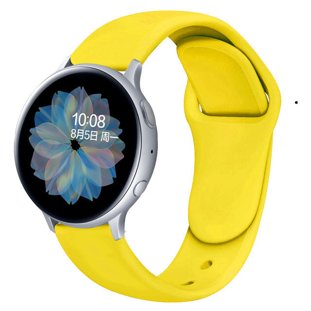 Convient pour Galaxy Active 2 boucle vers l'envers bracelet en silicone 20 22mm Sports intérieur boucle Str
