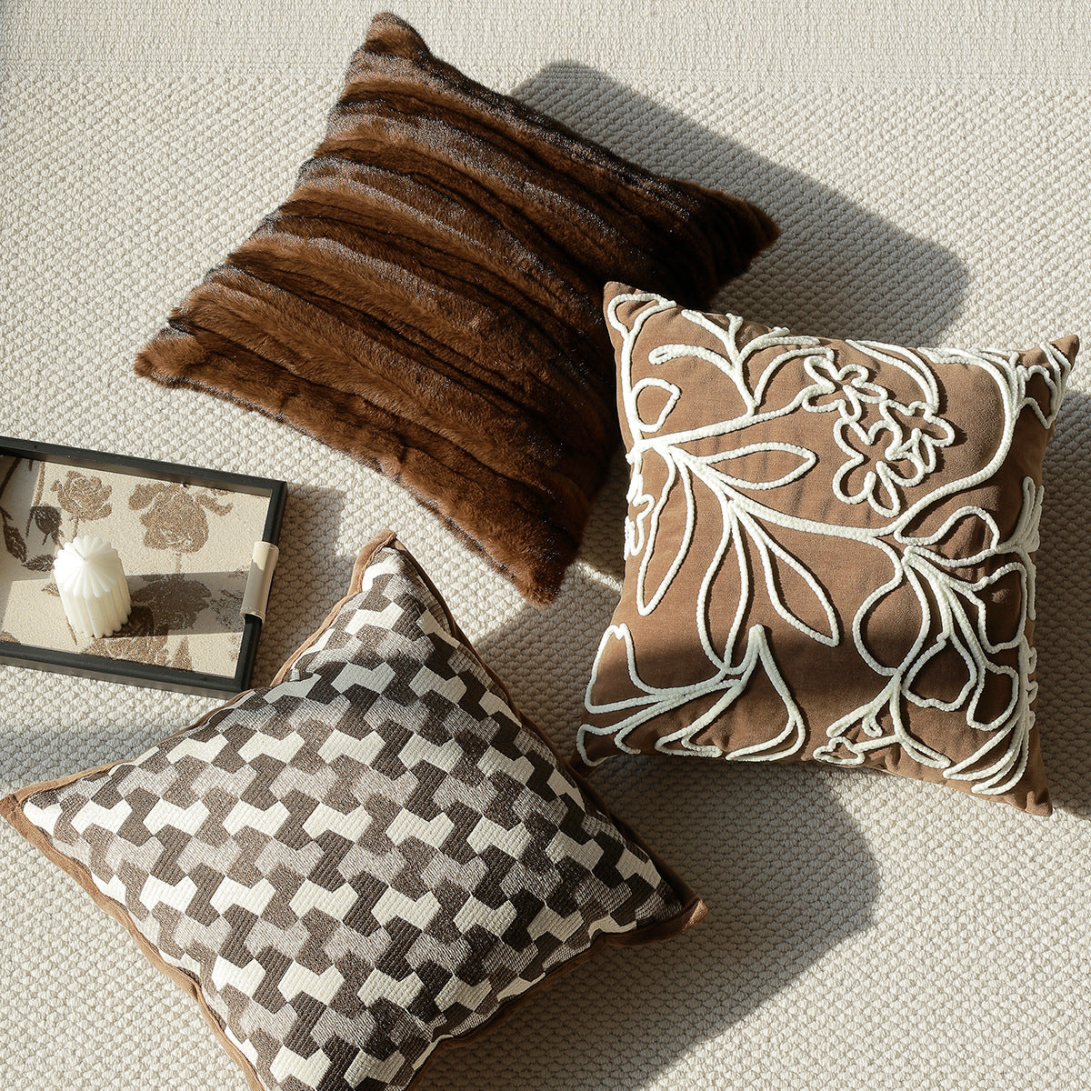Nordic Vintage Salon Jacquard housses d'oreiller