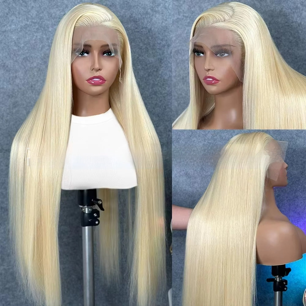 12-40Inch 613 Blond droit Perruques de cheveux humains couleurs bricolage