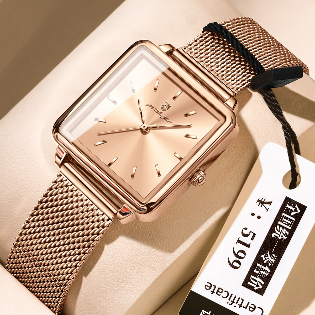 Femmes Quartz Square Watch