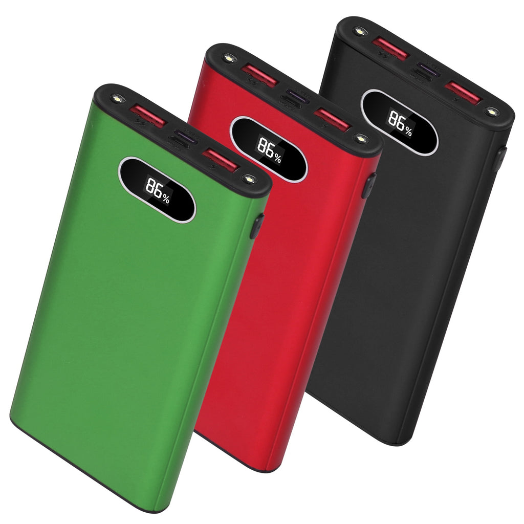 Options couleur rouge vert-noir -- 1Pc 20000Mah Power Bank Chargeur Portable Batterie externe