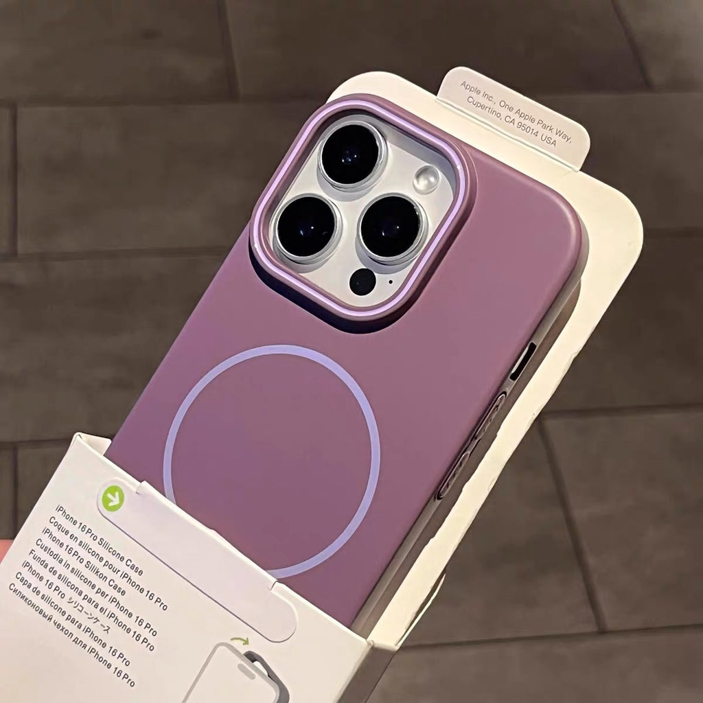 Fine Circle Magnetic Phone Case Grosted Hard Shell