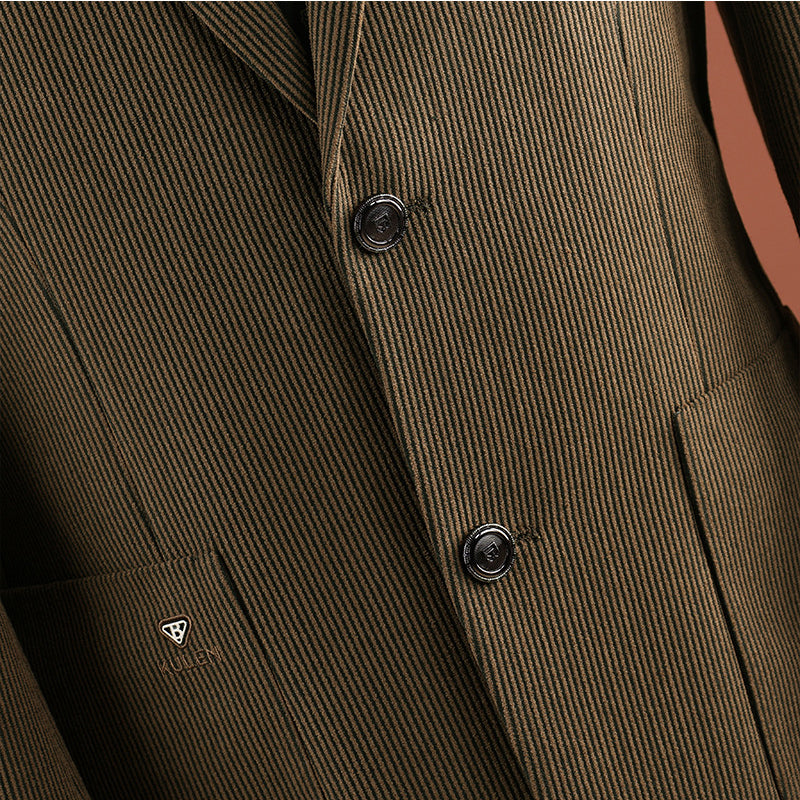 Blazer à deux boutons Casual style vintage avec Lapels Notch