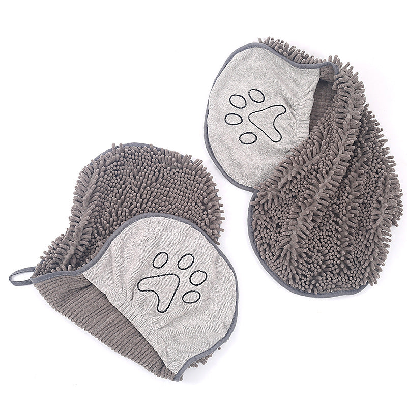 Serviette pour chat et serviettes de bain gorgées