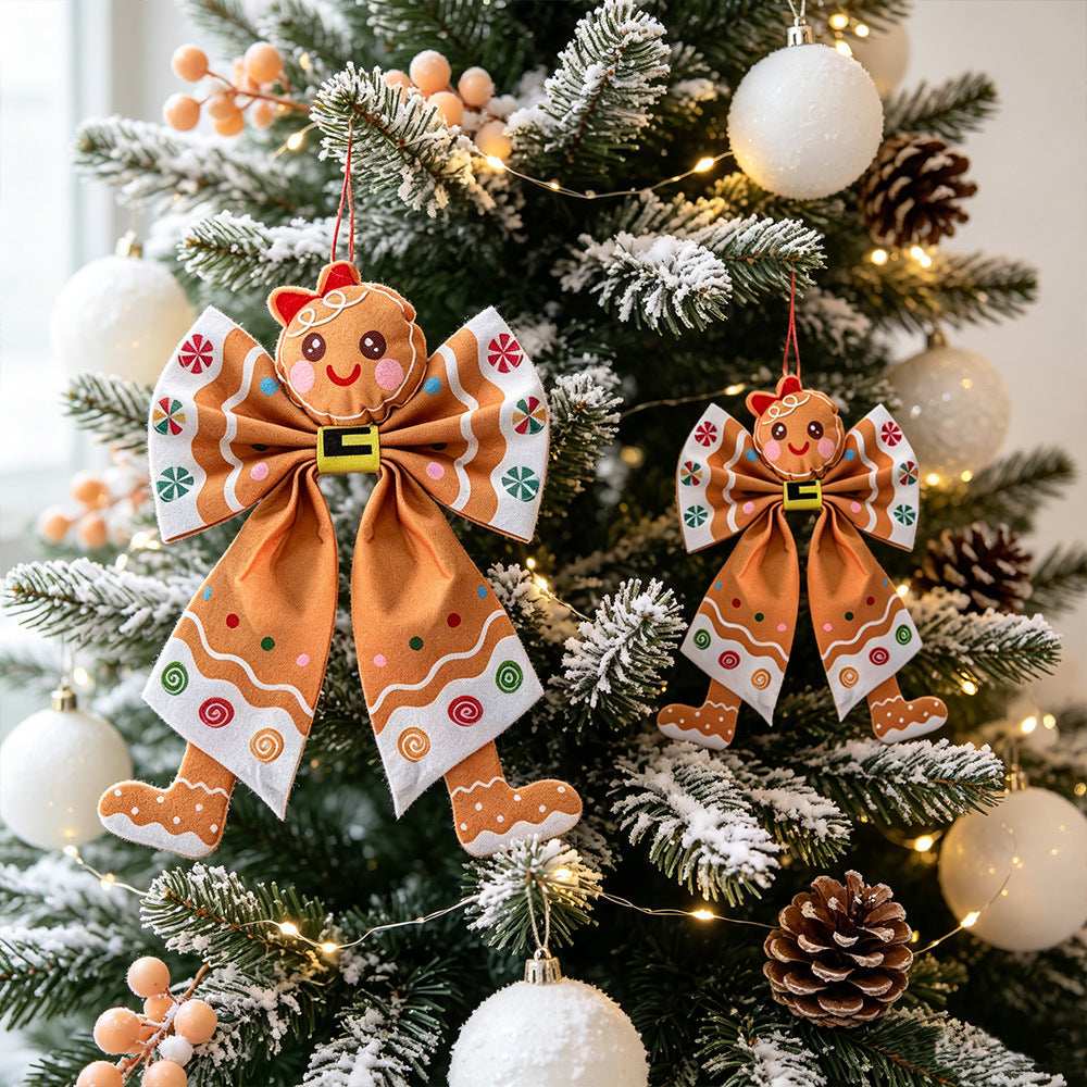 Tissu décoratif de Noël Pendentif Bow