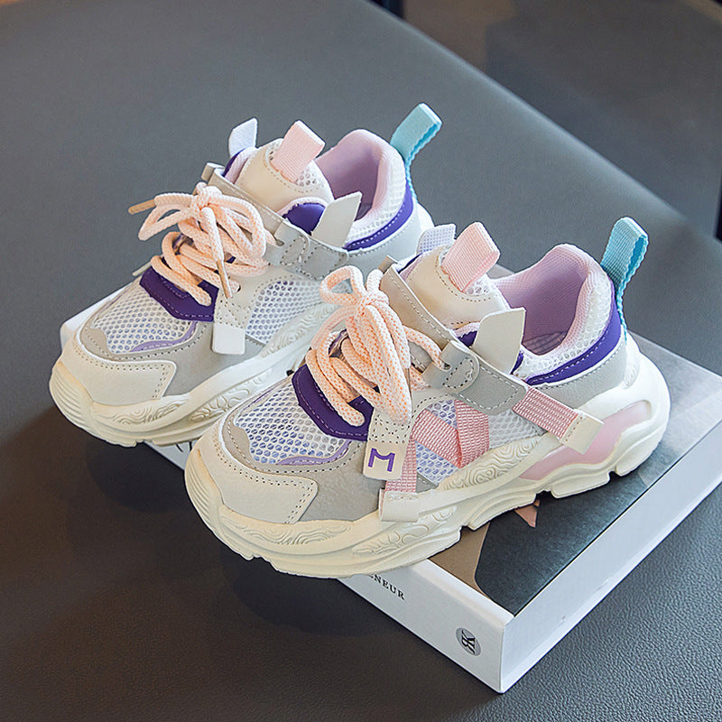 Sneakers à mailles creuses simples de mode pour garçons