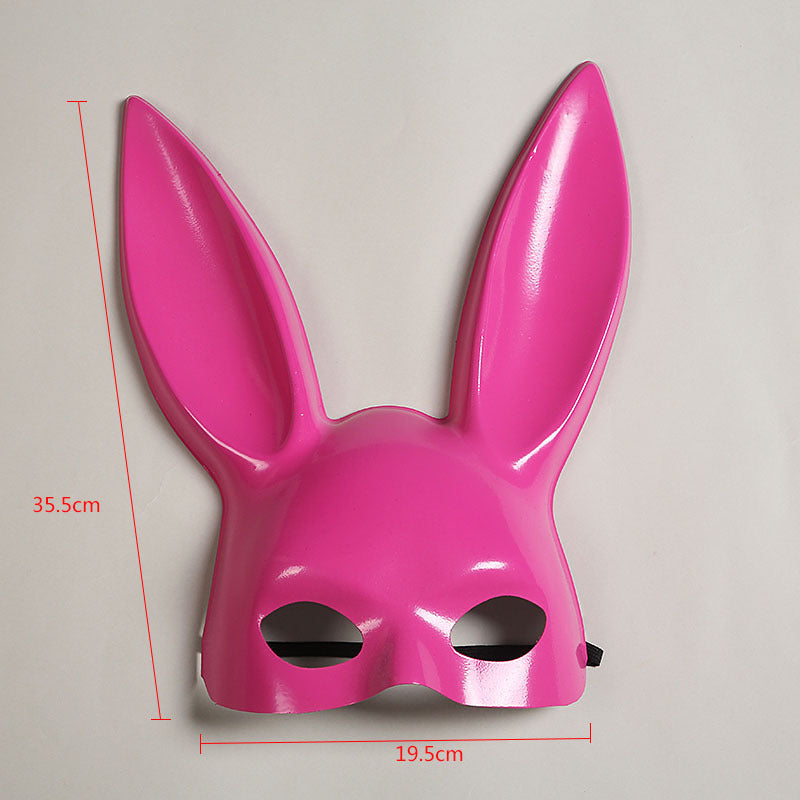 Décoration de fête Masque en peluche fille de lapin d'Halloween