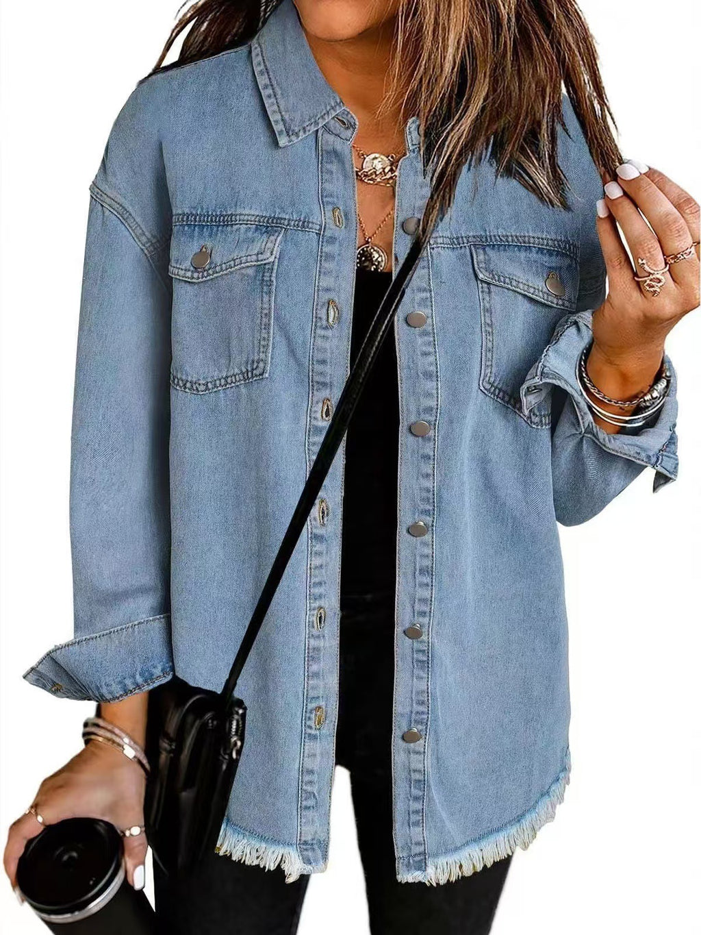 Veste Denim Lavée pour Femme