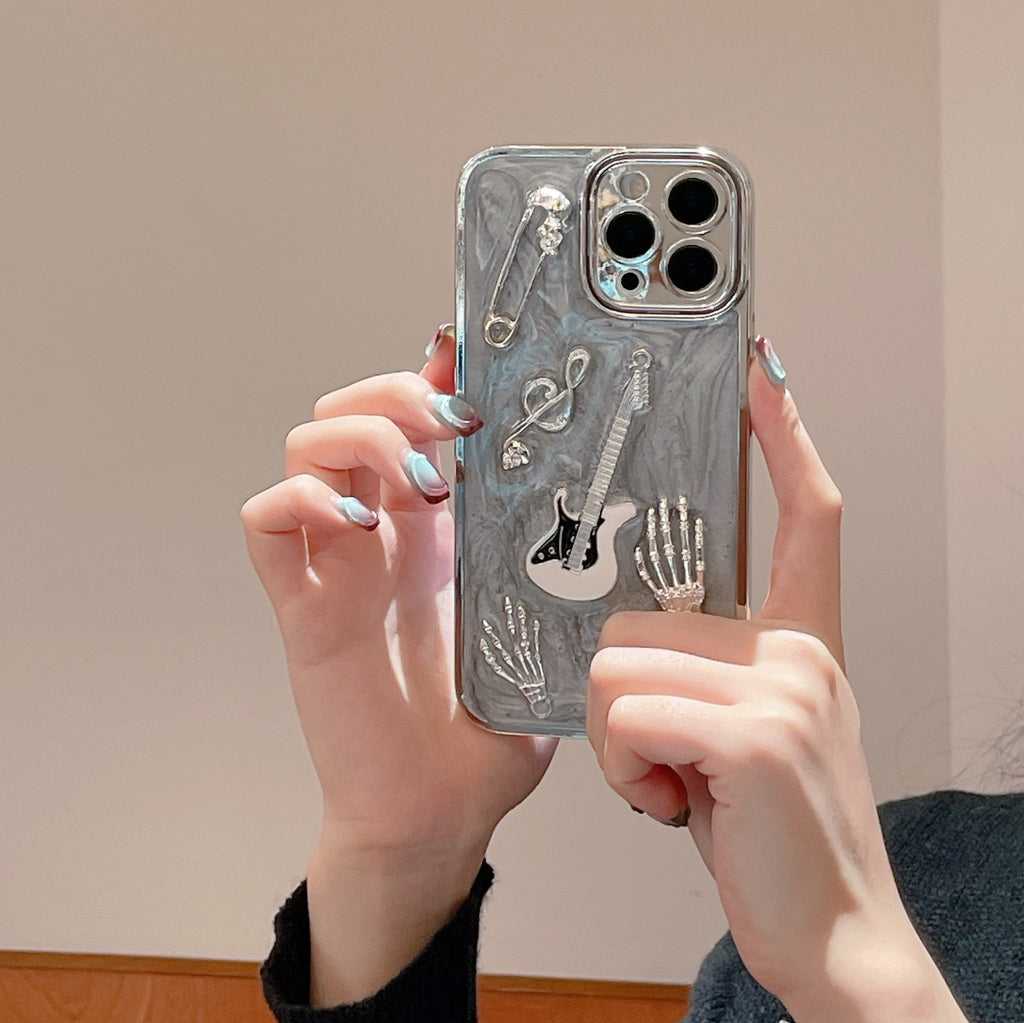 Coffret téléphonique de protection pour guitare en métal Cement Gray