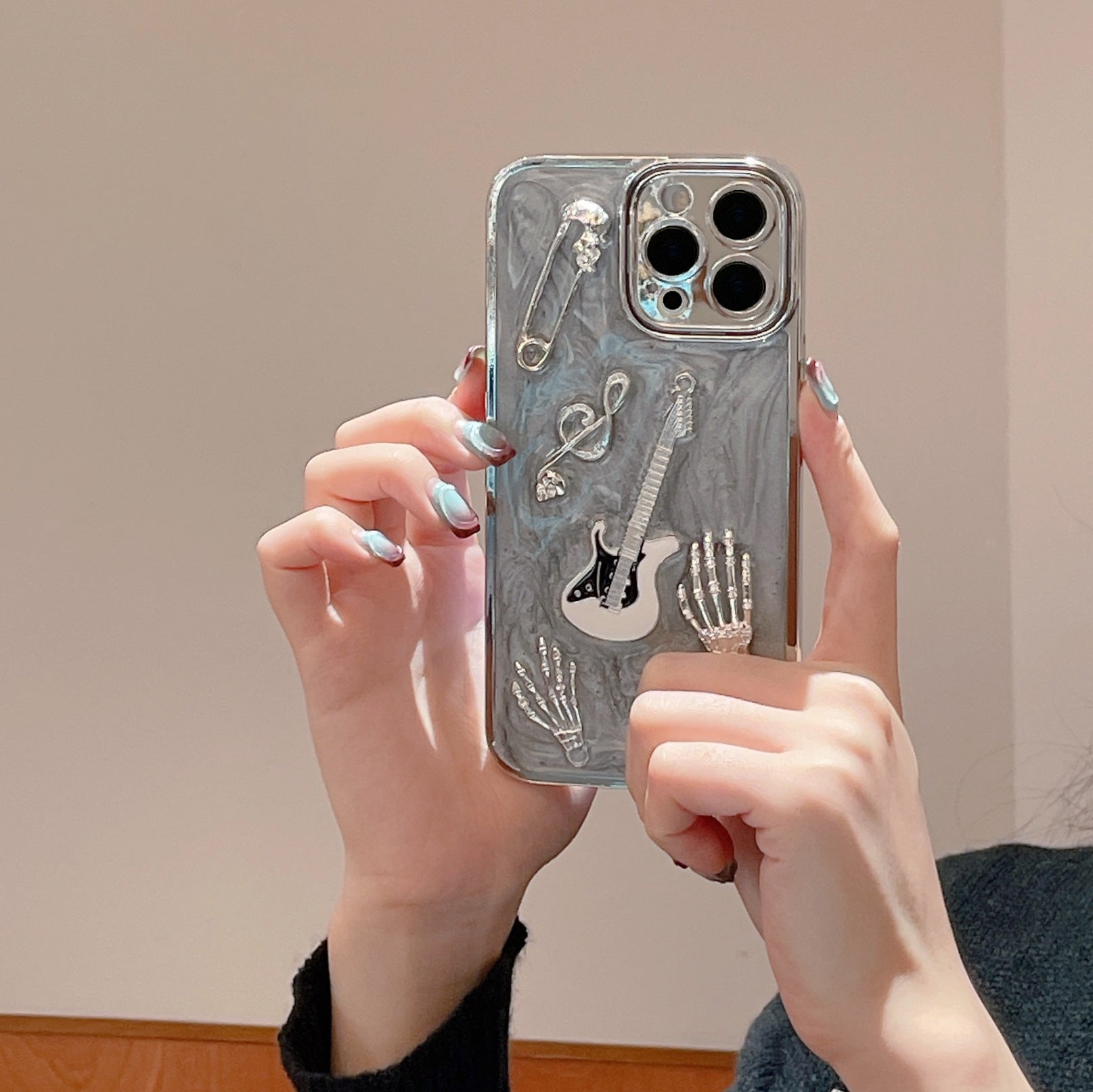 Coffret téléphonique de protection pour guitare en métal Cement Gray