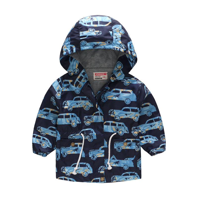 Le printemps et l'automne mince à capuche bébé mignon Zipper veste pour enfants