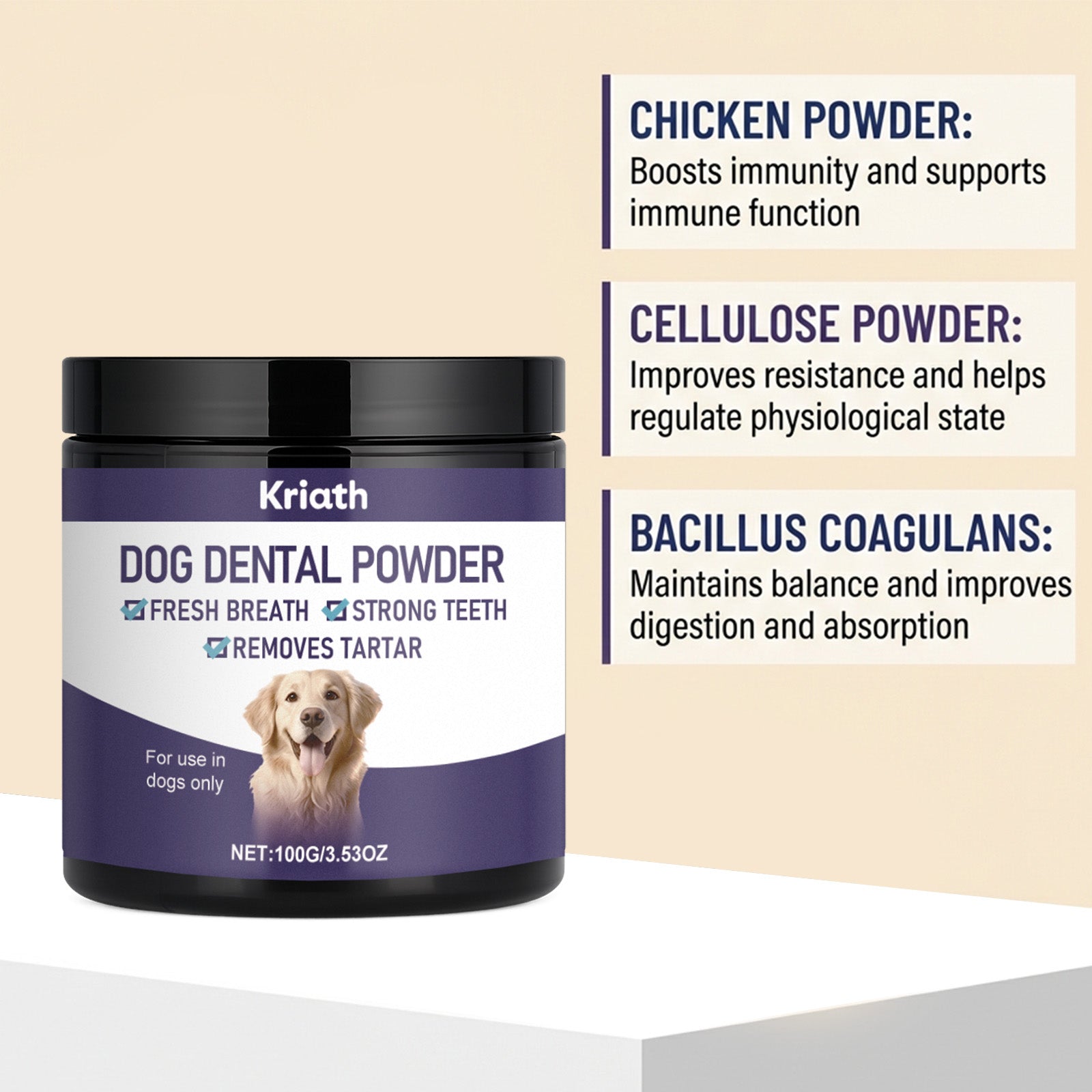 Poudre de fraicheur spécifique au chien