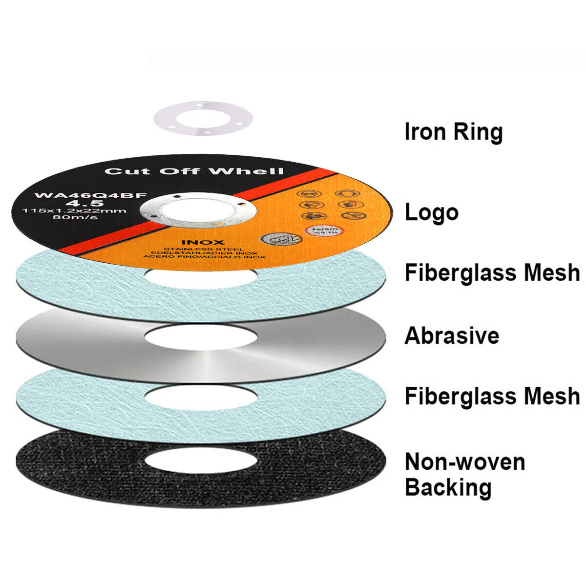 50 X 115mm ULTRA THIN 1mm MÉTAL CUTING BLADE DISC POUR ACIER ET CARBURANTS ANGLE 50PCS