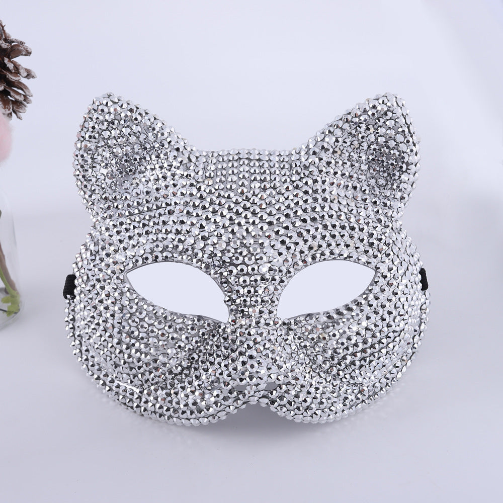 Masque de mode de la fête de bal d'Halloween incrusté de diamants