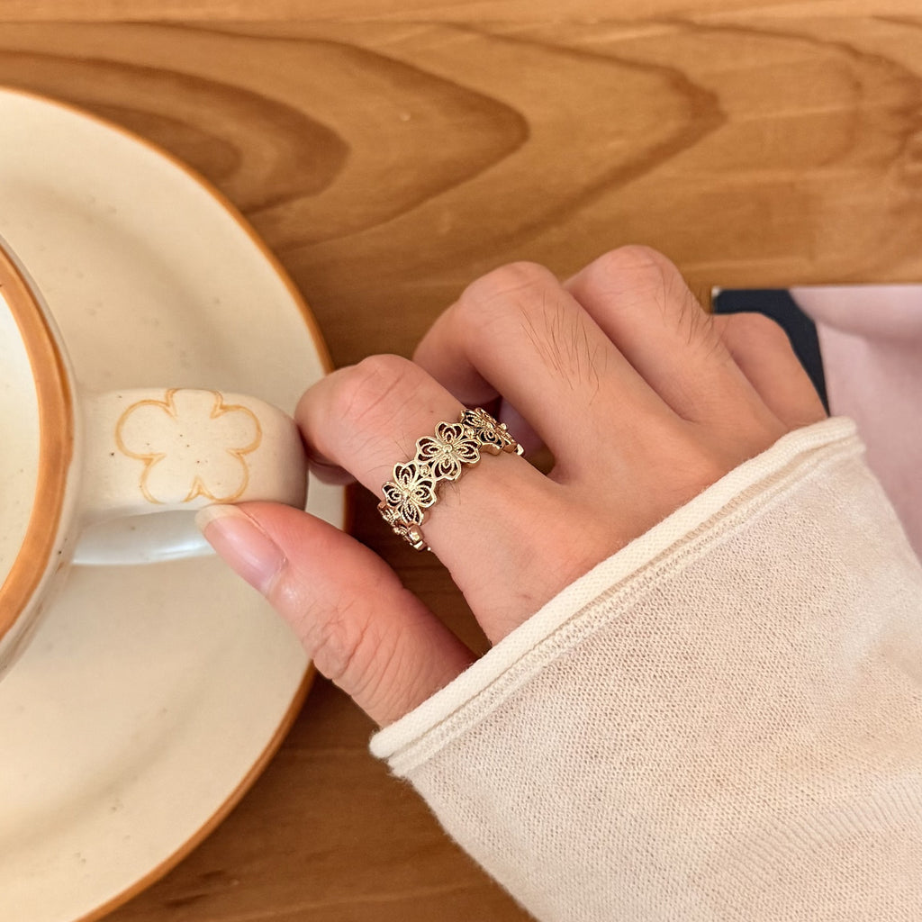 Bague de déclaration de luxe légère de style italien