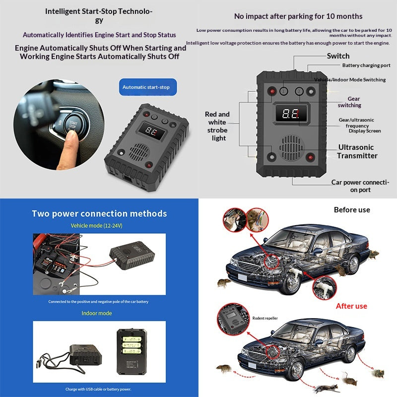 Répulsif à ultrasons pour moteurs automobiles