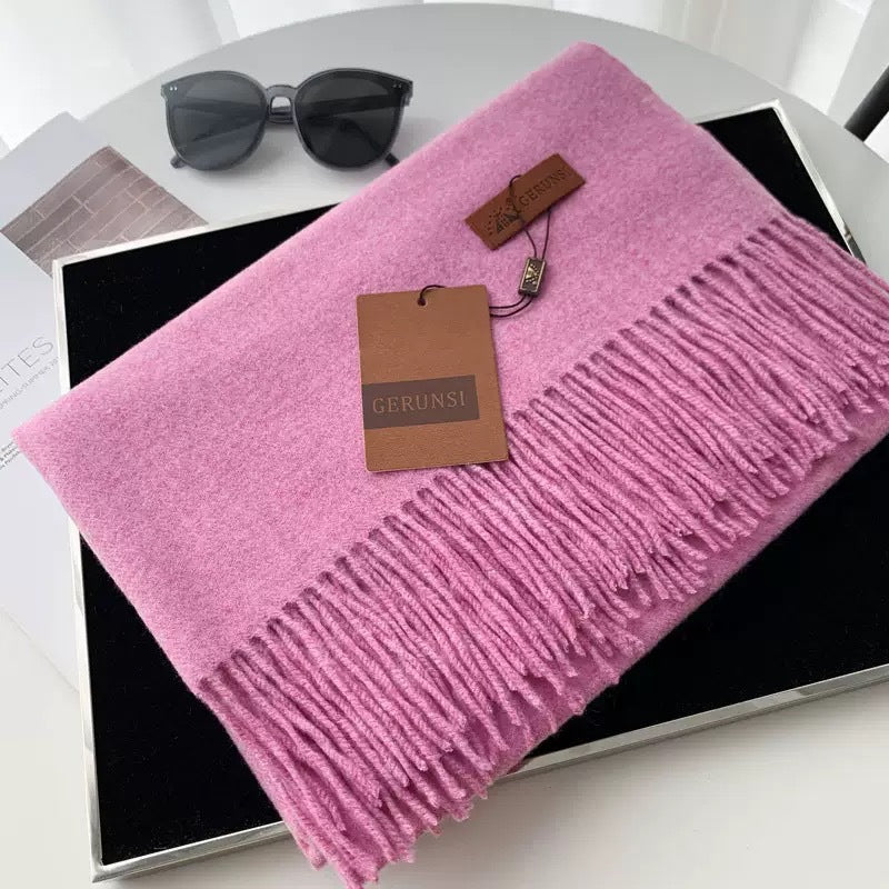 Écharpe de gobelets à la mode à la couleur solide et épaisse pour femmes