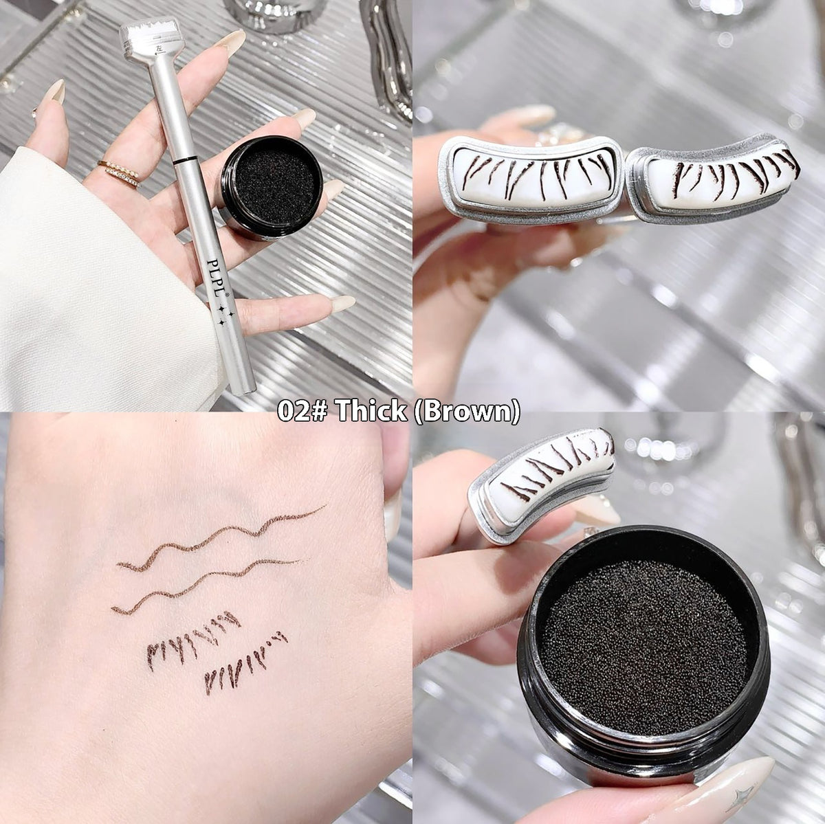 Double tête Sceau de cils inférieur Eyeliner Séchage rapide Non Smudge Imperméable Et S