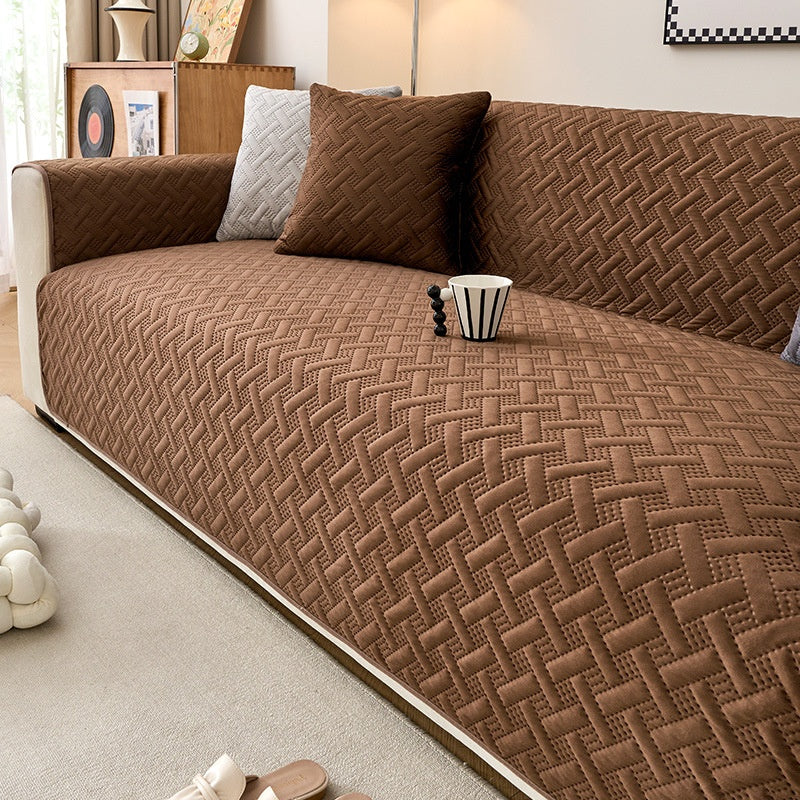 Coussin de canapé à rayures en velours néerlandais, antidérapant haut de gamme