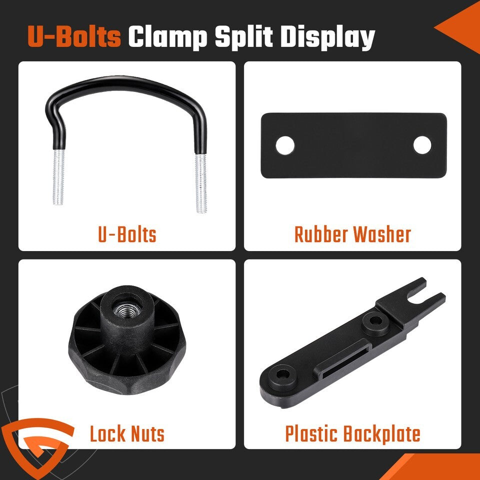 Boîte de toit universelle en acier inoxydable 4PCS U-Bolt Clamps Car Van Mounting Kit de montage UK