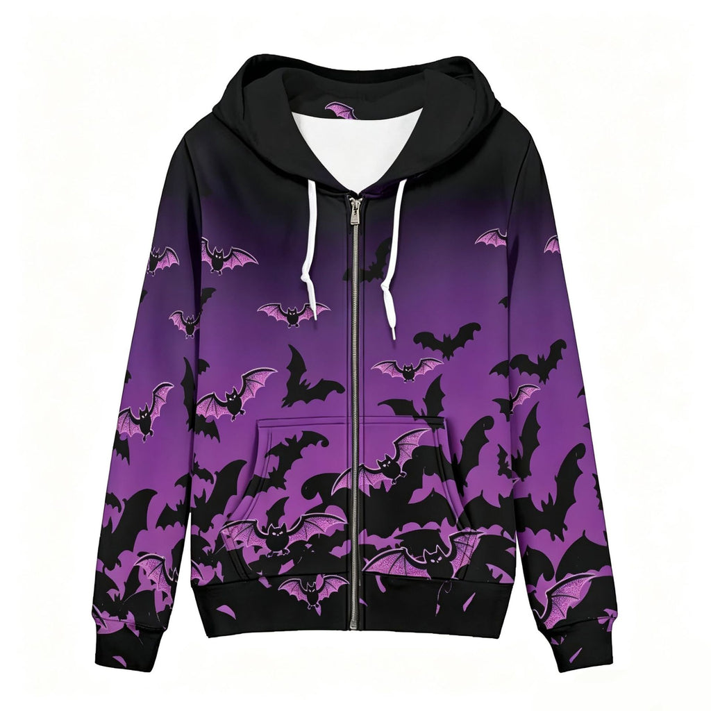 Chemise à capuche imprimé Halloween pour femmes