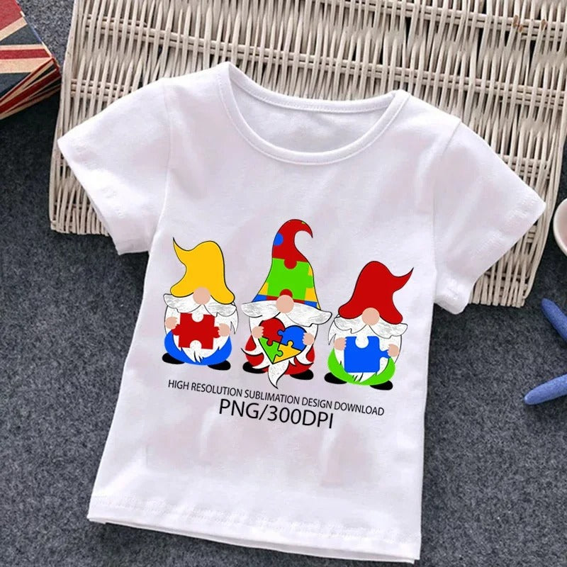 Garçons avec autisme T-shirt Puzzle Top