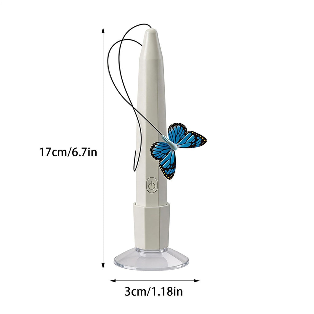 Butterfly Interactive Automatic Cat Teaser Wand Toys Coupe d'aspiration à Fl