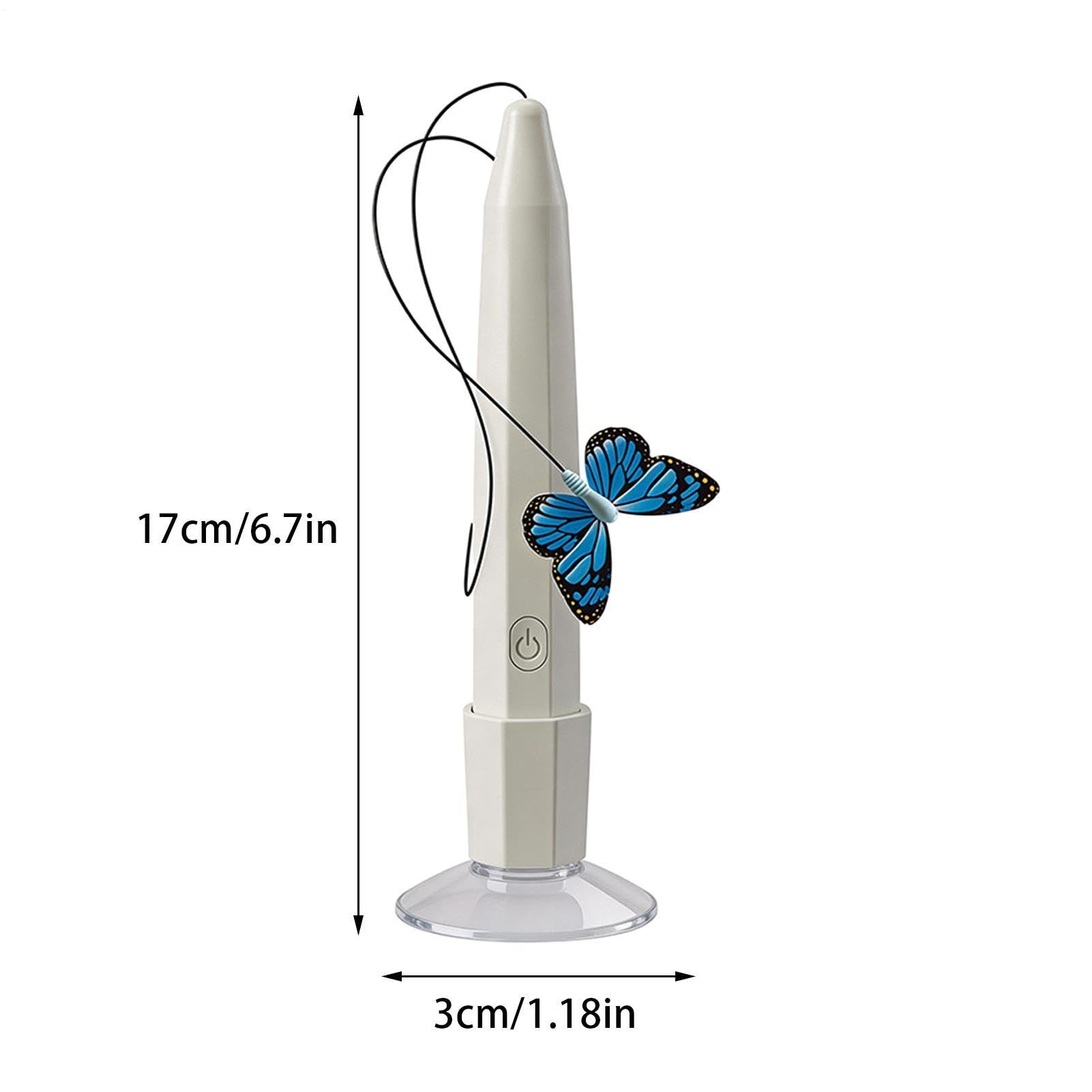 Butterfly Interactive Automatic Cat Teaser Wand Toys Coupe d'aspiration à Fl