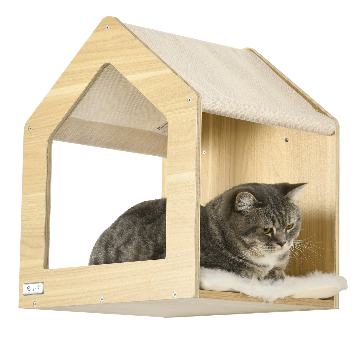 8PC Étagères murales pour chat Pet Table d'escalade murale avec Coussion Condo Scratching Po