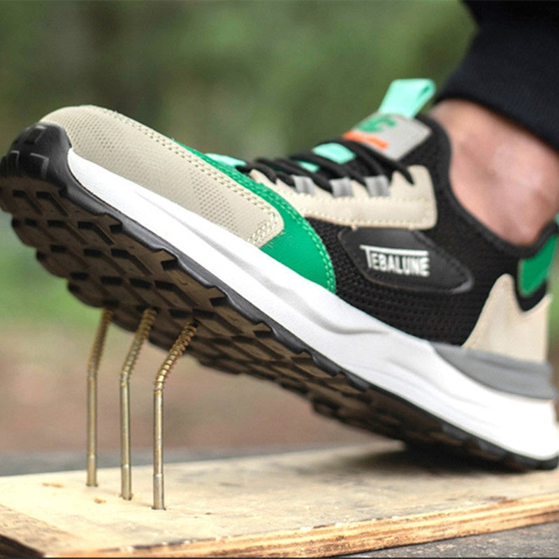 Léger, confortable et respirant Grande Mesh en plastique orteil en acier anti-smash Chaussures