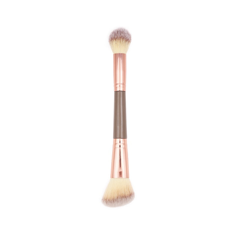 Soft Portable Maquillage Double Tête Cuivre-Hair Brosse Highlight