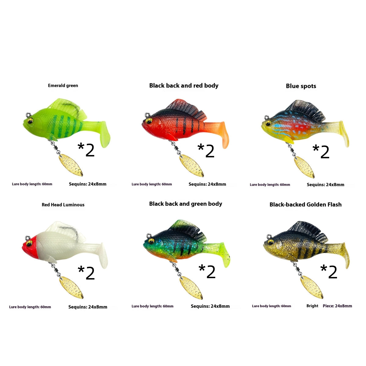 Sequins rotatifs T Tail Topmouth Culter Bass Mandarin Poissons Aile