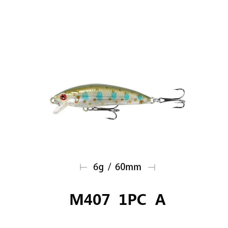 6cm57g Floating Minnow Lure Freshwater Topmouth Culter Weever Mandarin Fish Lure Simulation
