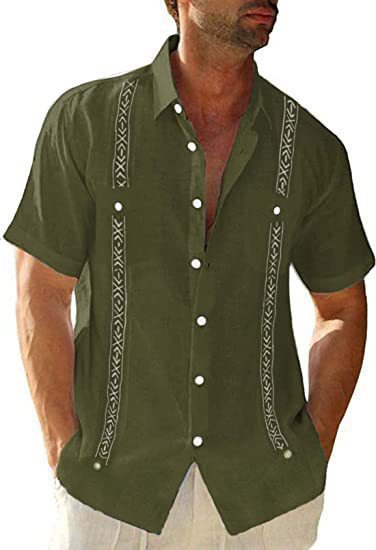Chemise Homme imprimé 3D à manches courtes